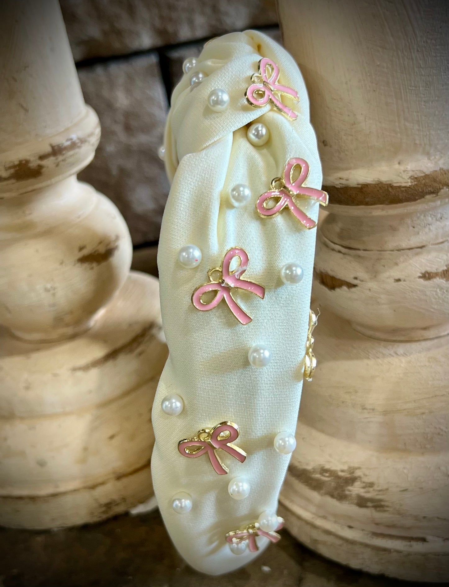 Ivory Bow Headband