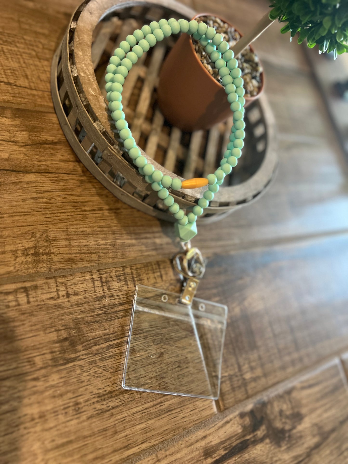Mint Bead Lanyard