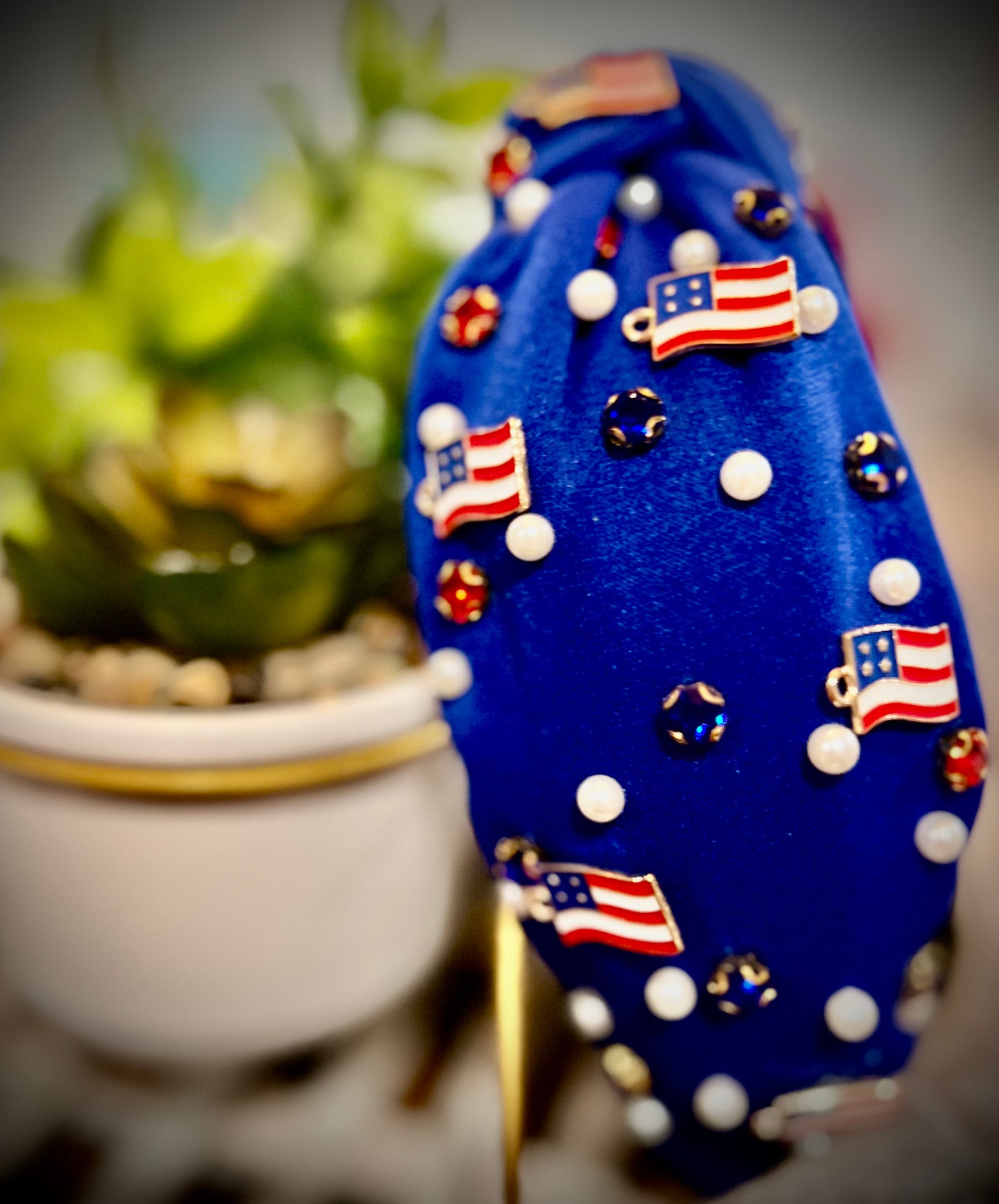 Blue “American Flag” Headband