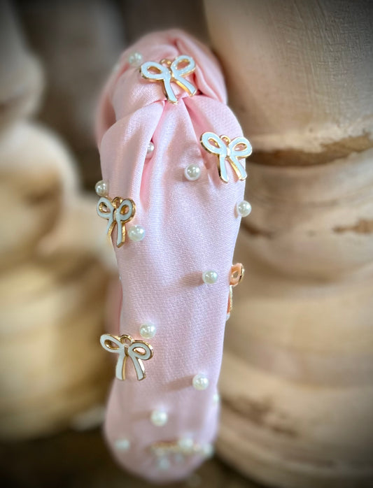 Pink Bow Headband