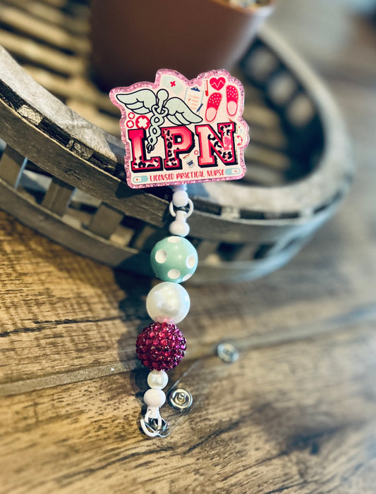 “LPN” Badge Reel-interchangeable
