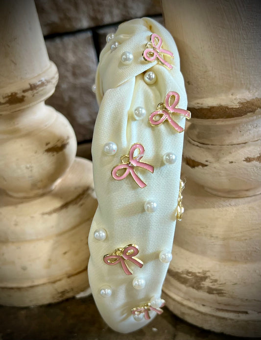 Ivory Bow Headband