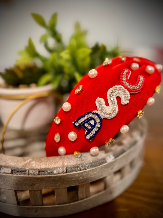 Red “USA” headband