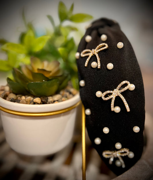Black “Fancy Bow” Headband