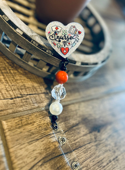 “Heart Nurse” Badge Reel-interchangeable