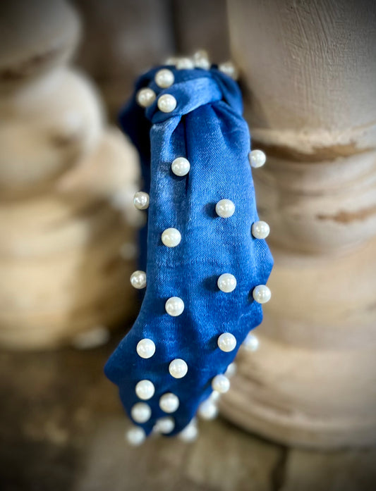 Blue Pearl Headband
