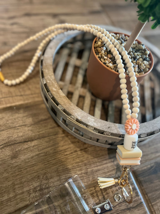 Coffee Teach Repeat Lanyard