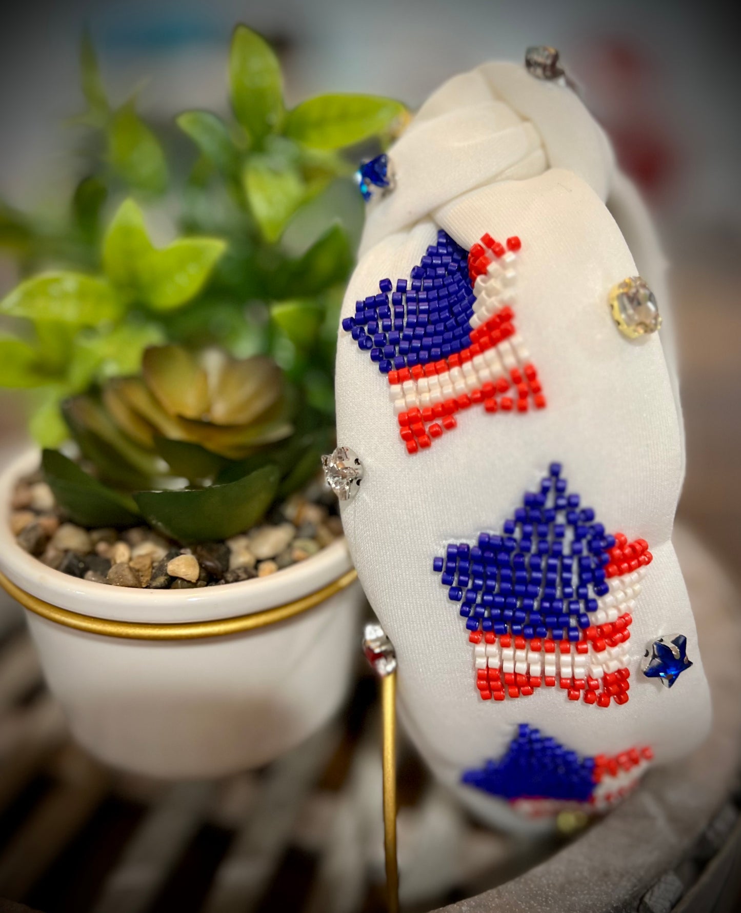 White “Patriotic Star” Headband