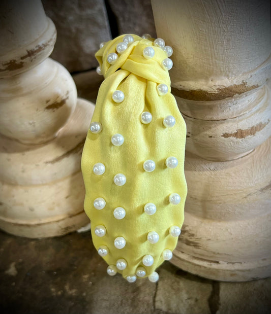 Yellow Pearl Headband