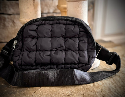 Small quilted sling bag