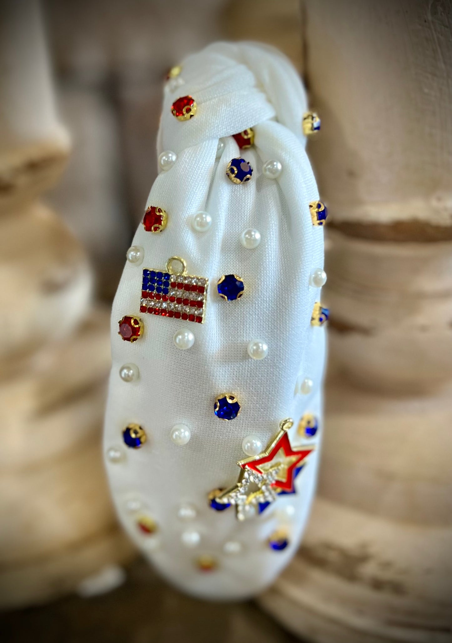 White “Patriotic” Headband