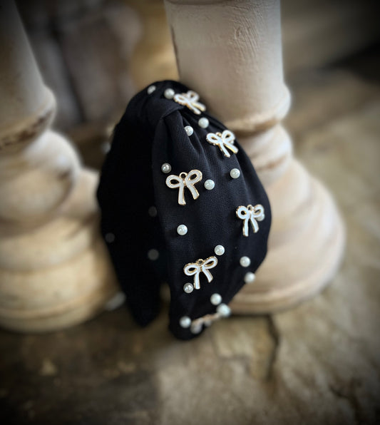 Black Bow Headband