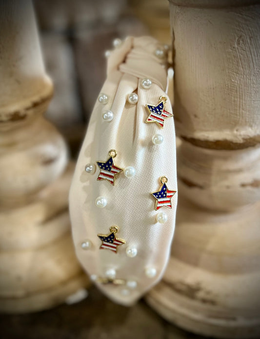 Ivory “Star Flag” Headband