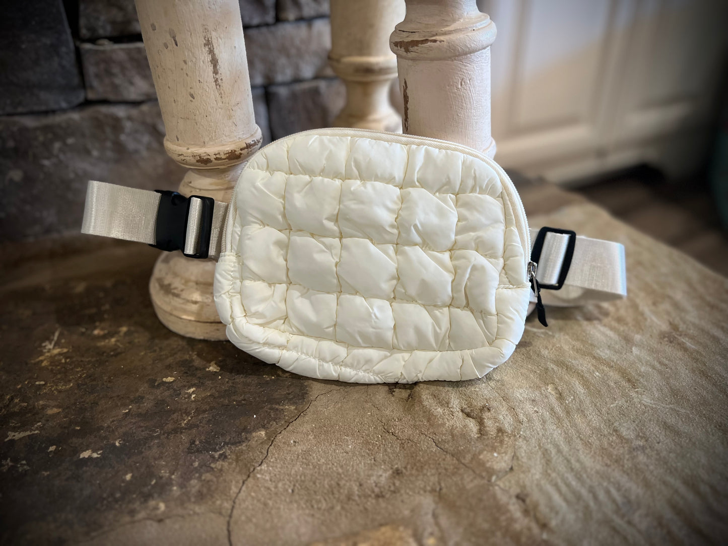Small quilted sling bag