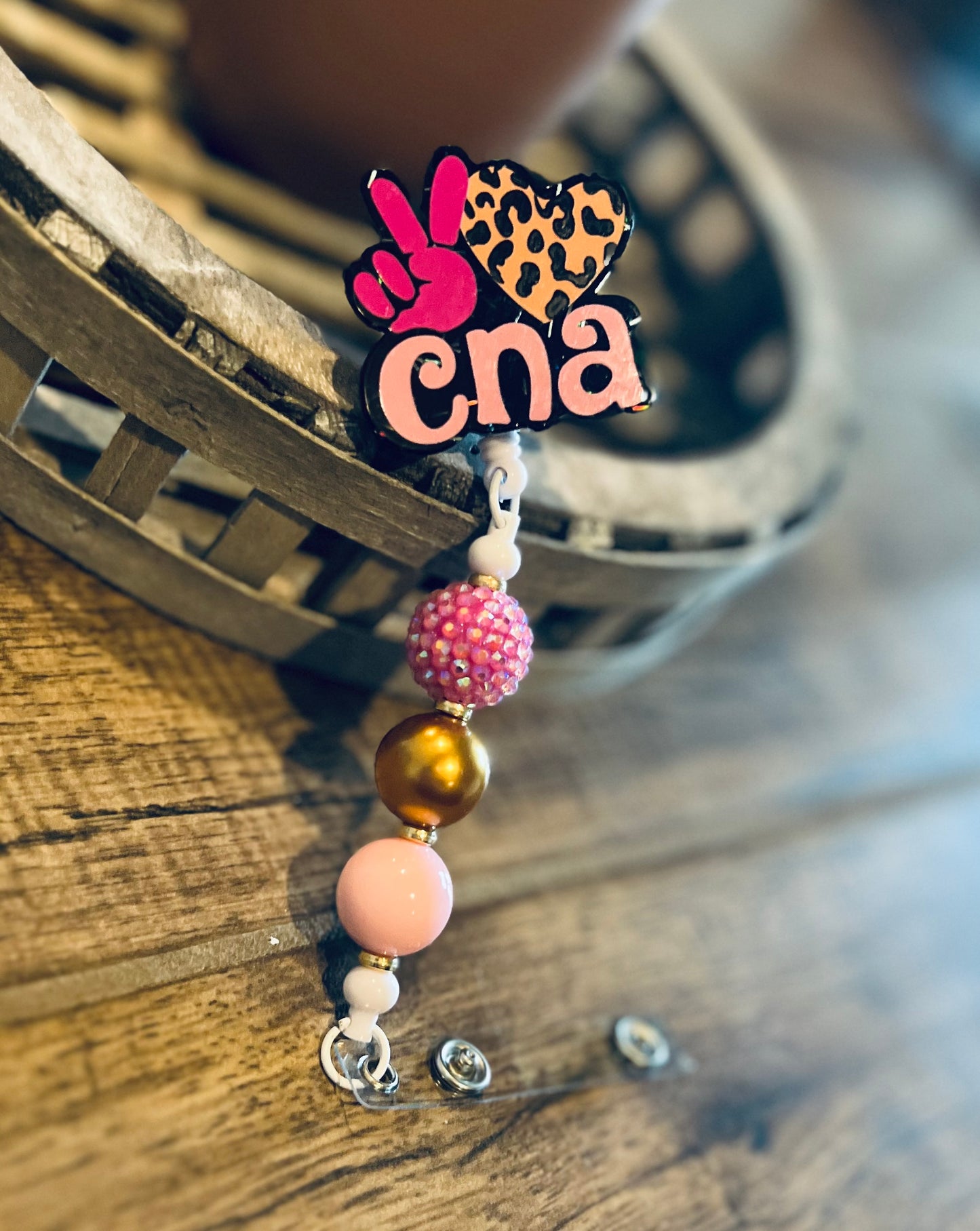 “Peace Love CNA” Badge Reel-interchangeable