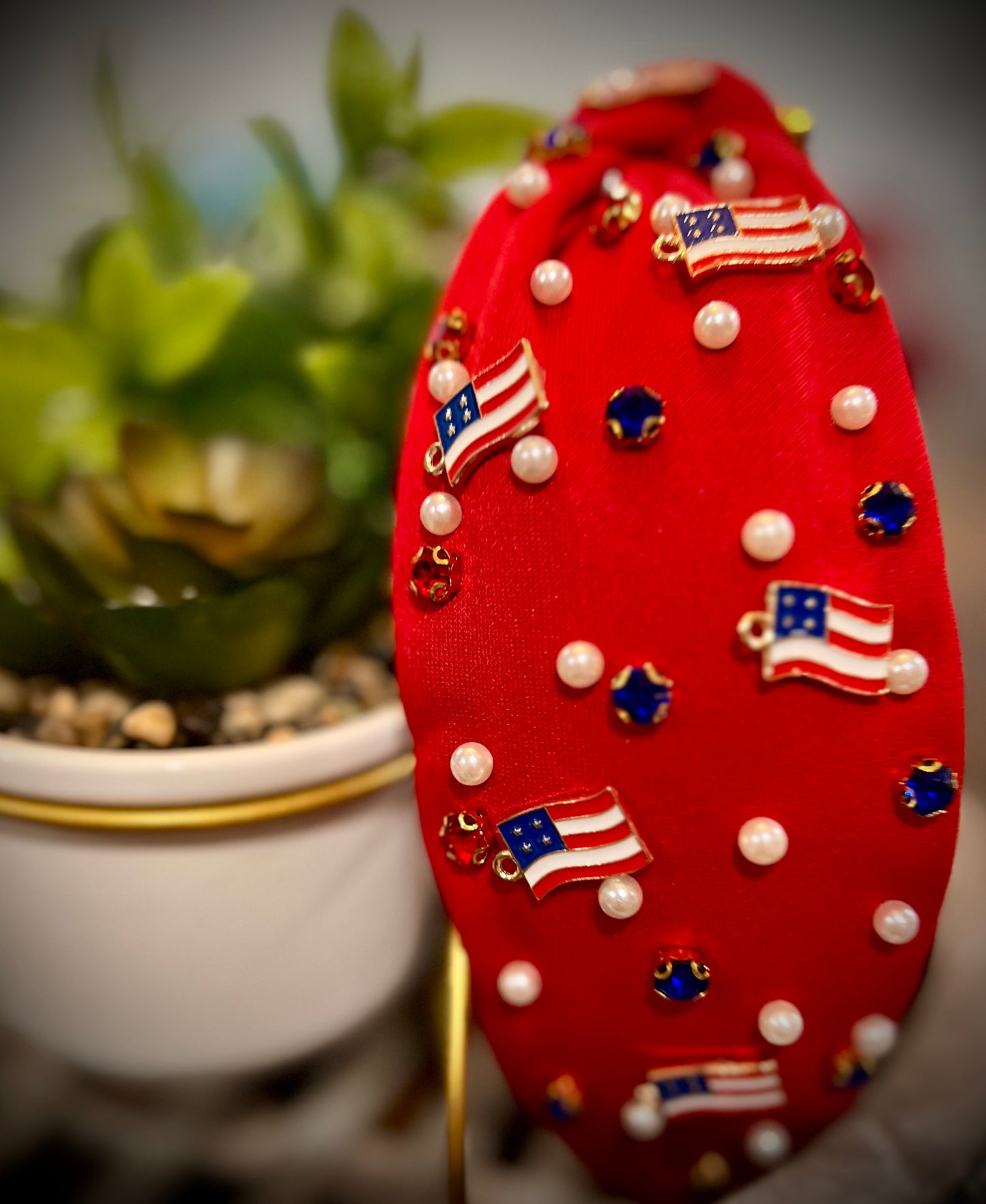 Red “American Flag” Headband