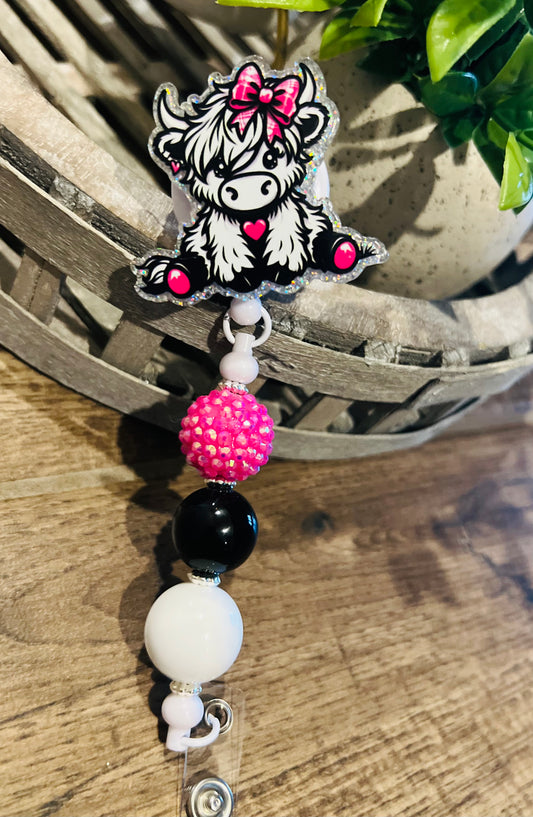 “Cute Cow” Badge Reel-interchangeable