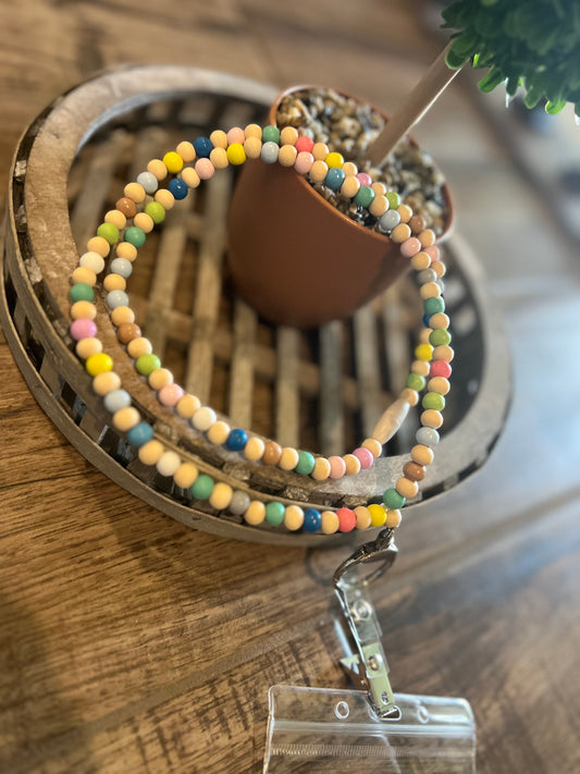 Colorful Beaded Lanyard